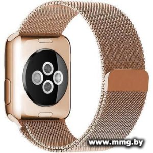 Браслет Rumi Milanese loop металлический для Apple Watch 42/44/45mm (красное золото)