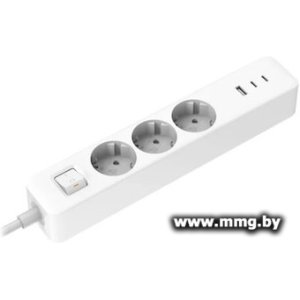 Купить Xiaomi Mi Power Strip 20W 2C1A XMCXB01EU (белый, BHR07UKEU) в Минске, доставка по Беларуси
