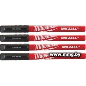 Купить Маркер Milwaukee Inkzall 48223164 (4 шт, черный) в Минске, доставка по Беларуси