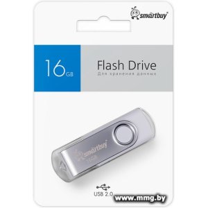 Купить 16GB SmartBuy Twist (белый/серебристый) (SB016GB2TWW) в Минске, доставка по Беларуси