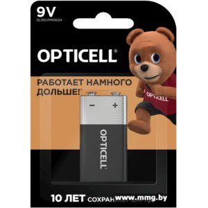 Купить Батарейка Opticell Basic 9V (1 шт) 6LR61/MN1604 (6051003) в Минске, доставка по Беларуси