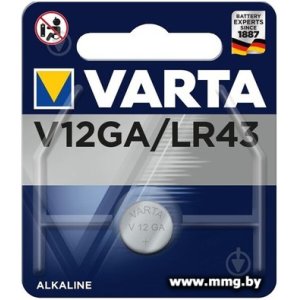 Купить Батарейка Varta V12GA/LR43 (1 шт) 04278101401 в Минске, доставка по Беларуси