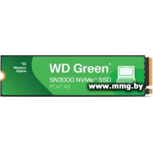 Купить SSD 1TB WD Green SN3000 WDS100T4G0E в Минске, доставка по Беларуси