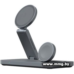 Зарядное устройство Magssory Yoga 3 в 1 Charging Station для Samsung Qi2 WCH017m (темно-серый)