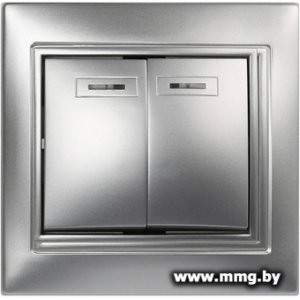 Купить Выключатель SmartBuy Венера SBE-01s-10-SW2-1-c в Минске, доставка по Беларуси