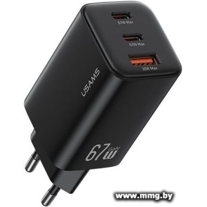 Купить Зарядное устройство Usams CC265 67W GaN (черный) (CC265TC01) в Минске, доставка по Беларуси