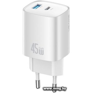 Купить Зарядное устройство Usams CC290 T66 45W GaN (белый) (CC290TC03) в Минске, доставка по Беларуси