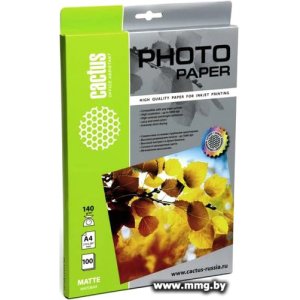 Фотобумага CACTUS Матовая A4 140 г/м2 100 листов [CS-MA4140100]