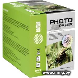 Фотобумага CACTUS Матовая 10х15 200 г/кв.м. 500 листов(CS-MA6200500)