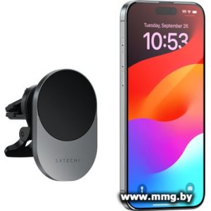 Автодержатель Satechi Qi2 Wireless Car Charger 15W (серый)