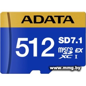 Купить ADATA 512GB microSDXC Premier Extreme microSDXC SD7.1 UD512GEX3L1-C в Минске, доставка по Беларуси