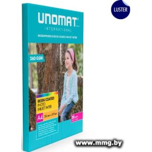 Фотобумага UNOMAT Inkjet Photo Paper A4 Lustre 250 A4 260 гр/м2 20 л UNM-PP-A4-LR