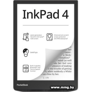 Купить PocketBook 743G InkPad 4 (черный/серебристый) (PB743G-U-СIS) в Минске, доставка по Беларуси
