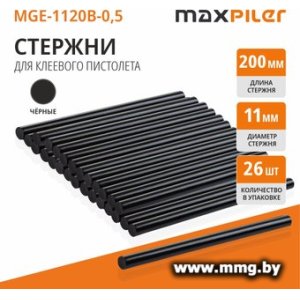 Купить Клеевые стержни MaxPiler MGE-1120B-0.5 (26 шт, черный) в Минске, доставка по Беларуси
