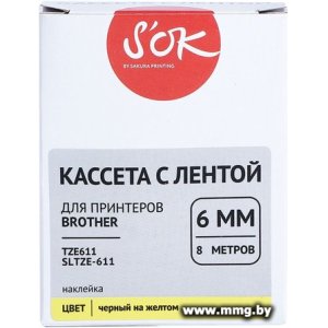 Купить Кассета с лентой S'OK Sakura Printing TZE611 в Минске, доставка по Беларуси