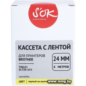 Купить Кассета с лентой S'OK Sakura Printing TZE651 в Минске, доставка по Беларуси
