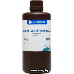 Купить Фотополимер Anycubic Water-wash 2.0 SSX2GY-10 (1л, серый) в Минске, доставка по Беларуси