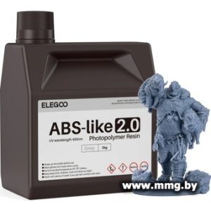 Купить Фотополимер Elegoo ABSlike V2.0 2кг (серый) в Минске, доставка по Беларуси