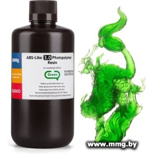 Купить Фотополимер Elegoo ABSlike V3.0 1кг (зеленый) в Минске, доставка по Беларуси