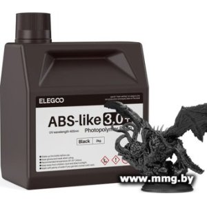 Купить Фотополимер Elegoo ABSlike V3.0+ 2кг (черный) в Минске, доставка по Беларуси