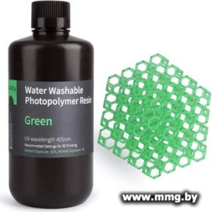 Купить Фотополимер Elegoo Water Washable 1кг (зеленый) в Минске, доставка по Беларуси