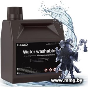 Купить Фотополимер Elegoo Water Washable 2кг (черный дым) в Минске, доставка по Беларуси