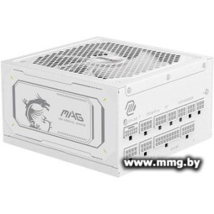 Купить 1000W MSI MAG A1000GL PCIE5 WHITE (306-7ZP9B51-CE0) в Минске, доставка по Беларуси