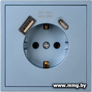 Купить Розетка SmartBuy Капелла SBE-09bl-16-S1-USB в Минске, доставка по Беларуси