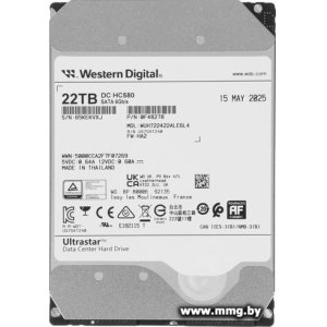 Купить 22000Gb WD Ultrastar DC HC580 WUH722422ALE6L4 в Минске, доставка по Беларуси