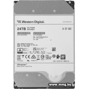 Купить 24000Gb WD Ultrastar DC HC590 WUH722624ALE6L4 в Минске, доставка по Беларуси