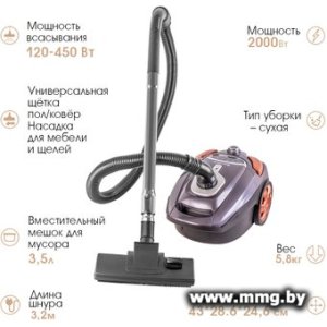 Купить Endever SkyClean VC-250 (серый/фиолетовый) в Минске, доставка по Беларуси
