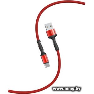 Кабель SmartBuy S26 iK-3112-S26r USB Type-A - Type-C (1 м, красный)