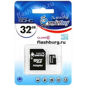 Купить SmartBuy 32Gb microSDHC SB32GBSDCL10-01 + adapter в Минске, доставка по Беларуси