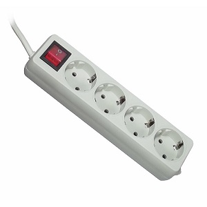 Гарнизон 4 розетки, белый, 2 м (ELB-G4-W-2)