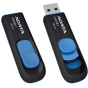Купить 32GB ADATA UV128 AUV128-32G-RBE (черный/синий) в Минске, доставка по Беларуси