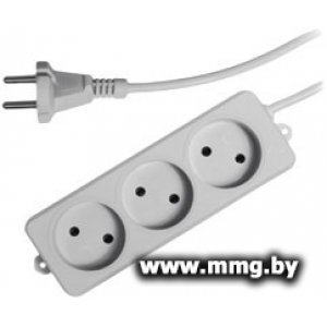Гарнизон 3 розетки, белый, 2 м (EL-NL3-W-2)