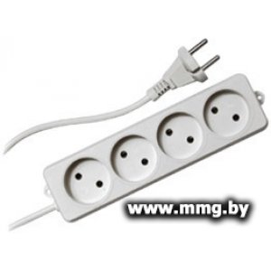 Купить Гарнизон 4 розетки, белый, 3 м (EL-NL4-W-3) в Минске, доставка по Беларуси