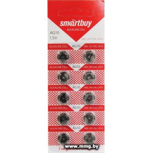 Купить Батарейка SmartBuy AG10 SBBB-AG10-10B (1шт) в Минске, доставка по Беларуси
